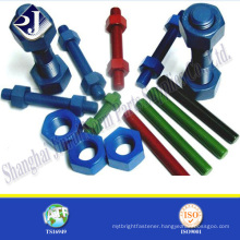 PTFE A193B7 stud bolt and nut OIL pipe PTFE STUD BOLT